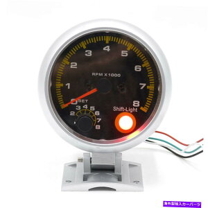 タコメーター 3 3/4 "80mmユニバーサルカーイエローLEDライトポインターRPMタコメーターゲージメーター 3 3/4" 80mm Universal Car Yellow Led Light Pointer RPM Tachometer Gauge Meter