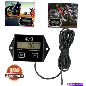 ^R[^[ 2/4Xg[N[^[TCN^R[^[GWpTach Hour MeterubNfW^Q[W Tach Hour Meter Black Digital Gauge For 2/4 Stroke Motorcycle Tachometer Engine