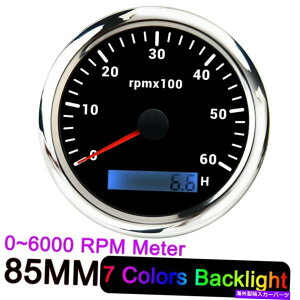 ^R[^[ 85mm}^R[^[Q[WLCD^`fW^A[[^[0-6000RPMpԃ{[g 85mm Marine Tachometer Gauge LCD Tacho Digital Hour Meter 0-6000RPM For Car Boat