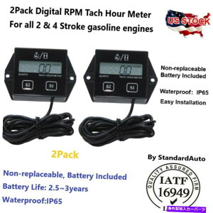 ^R[^[ 2xfW^RPM^bNԃ[^[I[goCoCNp^R[^[Q[W2/4Xg[N 2x Digital RPM Tach Hour Meter Tachometer Gauge For Motorcycle Bike 2/4 Stroke