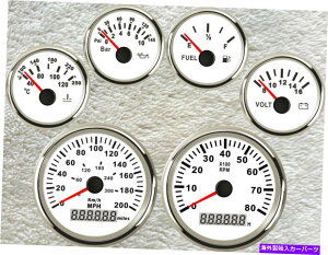 �^�R���[�^�[ 6�Q�[�W�Z�b�g200mph 300km/h�X�s�[�h�I���v�^�[�^�R���[�^�[�R�����x�{���g�I�C�� 6 Gauge Set 200MPH 300km/h Speedomter Tachometer Fuel Water Temperature Volt Oil�y���s�A���i�z