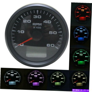 ^R[^[ 85mmfW^^R[^[0?6000 rpm{[gJ[^`Q[W[^[8J[obNCg 85mm Digital Tachometer 0~6000 RPM Boat Car Tacho Gauge Meter 8 Color Backlight