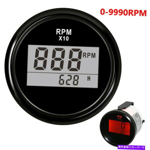 ^R[^[ 2 '' 52mmfW^^R[^[0-9990 rpm^`Q[WԗgbN{[gph 2'' 52mm Digital Tachometer 0-9990 RPM Tacho Gauge Waterproof For Car Truck Boat