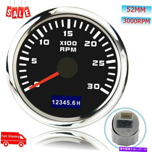 ^R[^[ 52mmԃ}^R[^[3000rpm LCDfW^A[[^[h 52mm Car Marine Tachometer 3000RPM Gauge With LCD Digital Hour Meter Waterproof