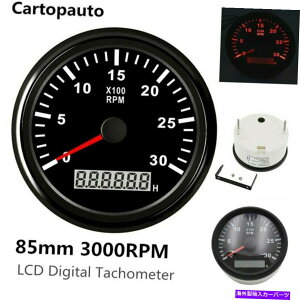 ^R[^[ 85mm{[g}^R[^[fB[[GW^`Q[W3000rpm w/ hourmeterubN 85mm Boat Marine Tachometer Diesel Engine Tacho Gauge 3000RPM w/ Hourmeter Black