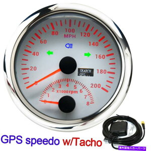 ^R[^[ 85mm 0-200mph GPSXs[h[^[Q[Wt^R[^[8000 rpm{[gJ[p 85mm 0-200MPH GPS Speedometer Gauge With Tachometer 8000 RPM for Boat Car