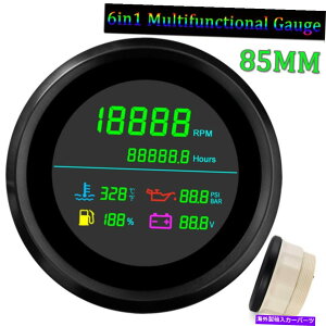 ^R[^[ 85mm LCDfW^^R[^[dICvXEH[^[evԃ[^[pԃ{[g 85mm LCD Digital Tachometer Voltage Oil Press Water Temp Hour Meter For Car Boat