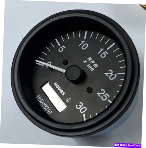 ^R[^[ ^R[^[/ԃ[^[0-3000 rpmI^l[^[MQ[WubNx[ +24V Tachometer/Hourmeter 0-3000 RPM Alternator Signal Gauge Black Bezel +24V