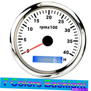 ^R[^[ 85mmh}^R[^[J[{[g^`[^[Q[Wԃ[^[0-4000rpm 85mm Waterproof Marine Tachometer Car Boat Tacho Meter Gauge Hourmeter 0-4000RPM