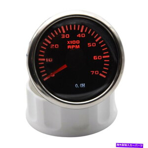 タコメーター 52mm防水車マリンボートタコメーター7000 rpmゲージLCDデジタルアワーメーター 52mm Waterproof Car Marine Boat Tachometer 7000 RPM Gauge LCD Digital Hour Meter