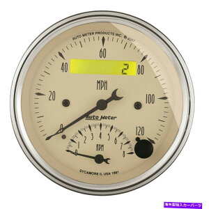 �^�R���[�^�[ Autometer 1881 Antique Beige Tach/Speedo�R���{3 3/8 120 mph 8000 rpm Autometer 1881 Antique Beige Tach/Speedo Combo 3 3/8 120 Mph 8000 Rpm�y���s�A���i�z
