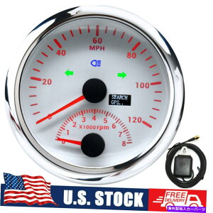 ^R[^[ ^R[^[85mmGPSXs[h[^[0-120mph/0-8000rpm for car Boat USA 85mm White GPS Speedometer with Tachometer 0-120MPH/0-8000RPM for Car Boat USA
