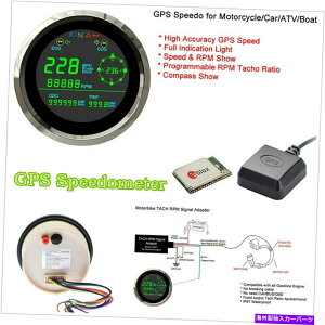 ^R[^[ I[gI[goCLCD GPSxv^R[^[Xs[h[^[I[o[Xs[hA[85mm Auto Motorcycle LCD GPS Speedometer Tachometer Speed Meter OverSpeed Alarm 85mm