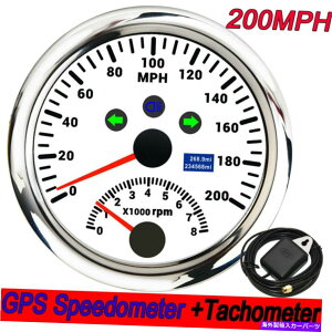 ^R[^[ 8000 rpm̃^R[^[85mm gpsXs[h[^[Q[W200mphԗ{[gATV̂߂̃Q[W 200MPH With 8000 RPM Tachometer 85mm GPS Speedometer Gauge for Car Boat ATV