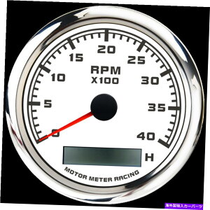 ^R[^[ w Pro 85 mm^R[^[Aԃ[^[4000 rpmԗ}{[gph W PRO 85 mm Tachometer with Hour Meter 4000 RPM Waterproof For Car Marine Boat