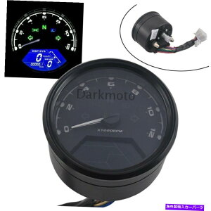 ^R[^[ LCDfW^[^[TCNsvXs[h[^[^R[^[12000RPMQ[Wjo[T LCD Digital Motorcycle Odometer Speedometer Tachometer 12000RPM Gauge Universal
