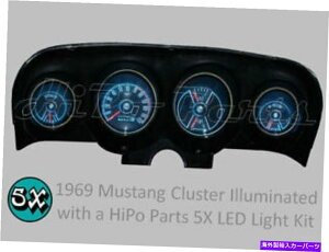 �^�R���[�^�[ 69-70�t�H�[�h�}�X�^���O5x LED�Q�[�W�N���X�^�[���C�g�L�b�g�^�b�N 69-70 Ford Mustang 5X LED Gauge Cluster Light Kit TACH�y���s�A���i�z