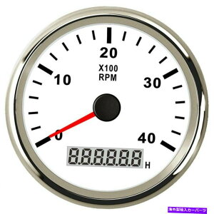 ^R[^[ 85mm}^R[^[Q[W^`ԃ[^[J[gbN{[gfW^0-4000rpm 85mm Marine Tachometer Gauge Tacho Hour Meter Car Truck Boat Digital 0-4000RPM