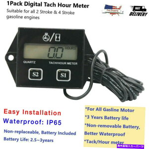 ^R[^[ [^[hfW^^R[^[^bNԃ[^[ATVGWUQ[W Motor Waterproof Digital Tachometer Tach Hour Meter ATV Engine Inductive Gauge