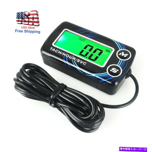^R[^[ 2/4Xg[NGWp̖hfW^^bNԃ[^[KXGWeiX Waterproof Digital Tach Hour Meter Gas Engine Maintenance for 2/4 Stroke Engines
