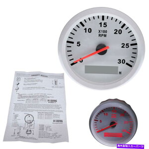 ^R[^[ 3000 rpm 85mmh}^R[^[{[g^`[^[Q[WLCDԃ[^[ 3000 RPM 85mm waterproof Marine Tachometer Boat Tacho Meter Gauge LCD Hourmeter