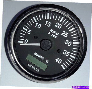 ^R[^[ LCDԃ[^[vO\ȃ^R[^[vO\0-4000 rpm Chrome Bezel 80mm}Eg Tachometer With LCD Hourmeter Programmable 0-4000 RPM Chrome Bezel 80mm Mounting