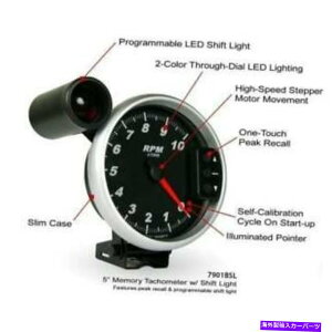^R[^[ GW[N7901BSLubN5 "R[^R[^[ƃVtgCg Engine Works 7901BSL Black 5" Memory Recall Tachometer With Shiftlite