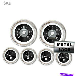 ^R[^[ 6Q[WZbgSpeedo Tach Oil Temp Fuel Volt Black Face White Chrome LED 043-WC LS 6 Gauge Set Speedo Tach Oil Temp Fuel Volt Black Face White Chrome LED 043-WC LS