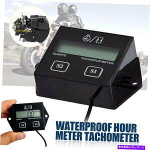 ^R[^[ fW^^R[^[^bNԃ[^[[^[ATVGWUQ[WhC Digital Tachometer Tach Hour Meter Motor ATV Engine Inductive Gauge Waterproof C