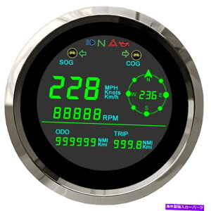 ^R[^[ 85mm LCD GPSXs[h[^[km/h MPHmbgƎԂ̃{[ggbNp̃^R[^[Q[Wt 85mm LCD GPS Speedometer KM/H MPH Knots With Tachometer Gauge For Car Boat Truck