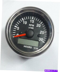 ^R[^[ ^R[^[/ԃ[^[0-3000 RPMI^l[^[MQ[WNx[ +12VV Tachometer/Hourmeter 0-3000 RPM Alternator Signal Gauge Chrome Bezel +12V new