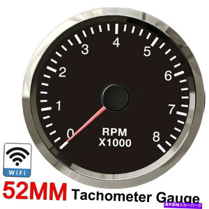�^�R���[�^�[ 52mm wifi�^�R���[�^�[�Q�[�W0-8000rpm���x��Wifi�\�������\ 52mm WiFi Tachometer Gauge 0-8000RPM Speed Ratio via Wifi Configure Adjustable
