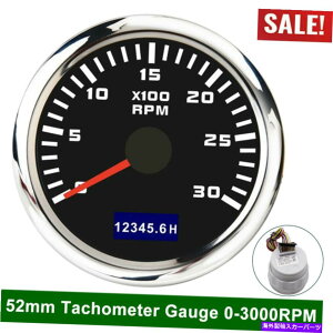 ^R[^[ 52mm^R[^[0-3000 rpmJ[}fB[[GW^`Q[Wtԃ[^[ 52mm Tachometer 0-3000 RPM Car Marine Diesel Engine Tacho Gauge With Hour Meter