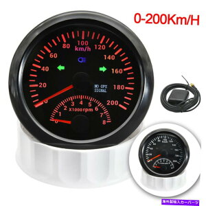 ^R[^[ 85mmubNGPSXs[h[^[0-200km/h^R[^[Q[W8000rpm 85mm Black GPS Speedometer 0-200Km/H With Tachometer Gauge 8000RPM for Car Boat