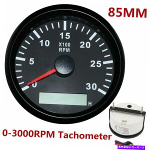 ^R[^[ 85mm}^R[^[Q[W3000rpm w/ lcd hourmeter for dieselGWJ[{[g 85MM Marine Tachometer Gauge 3000RPM w/ LCD Hourmeter for Diesel Engine Car Boat