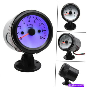 タコメーター カーオート2 "52mmデジタルブルーLEDタチョタコメーターゲージ0-8000 rpmブルーライト Car Auto 2" 52mm Digital Blue LED Tacho Tachometer Gauge 0-8000 RPM Blue Light