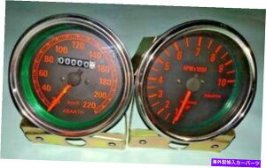 ^R[^[ Aogxv +^R[^[85 mmNx[ Abarth Speedometer + tachometer 85 mm chrome bezel