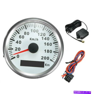 ^R[^[ 85mm gpszCgXs[h[^[Q[W200kph̎ԃgbNI[goC}UTV 9-32VԂLED- 85mm GPS White Speedometer Gauge 200KPH for Car Truck Motorcycle Marine UTV 9-32V Red LED-