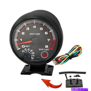 タコメーター 1セットユニバーサルカータコメータータチョゲージメーターLEDライト0-8000 RPMショックプルーフ 1 set Universal Car Tachometer Tacho Gauge Meter LED Light 0-8000 RPM Shockproof