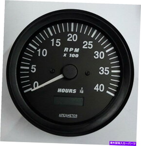 ^R[^[ ^R[^[/ԃ[^[0-4000 rpmI^l[^[MQ[WubNx[ +12V 100mm Tachometer/Hourmeter 0-4000 RPM Alternator Signal Gauge Black Bezel +12V 100mm