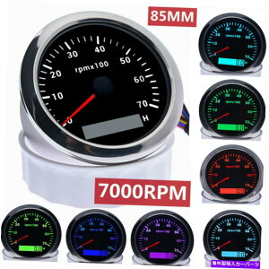 ^R[^[ 85mm}^R[^[{[gQ[WfW^A[[^[0-7000RPMpԃ{[ggbN 85mm Marine Tachometer Boat Gauge Digital Hourmeter 0-7000RPM For Car Boat Truck