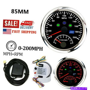^R[^[ 85mm gpsxvQ[W0-8000 rpm̎ԗ{[gATVp^R[^[ 85mm GPS Speedometer Gauge 0-200MPH With 0-8000 RPM Tachometer for Car Boat ATV