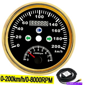 ^R[^[ ^R[^[t85mmS[hubNGPSXs[h[^[0-200km/h/0-8000rpm{[gJ[p 85MM Gold&Black GPS speedometer with tachometer 0-200km/h/0-8000RPM FOR Boat Car