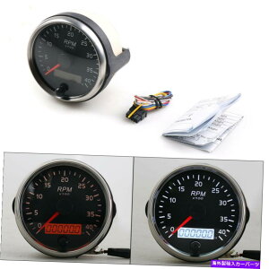 ^R[^[ 12V/24V 85mm 0-40RPM^R[^[Q[W^`[^[ƃfW^LCDԃ[^[ For 12V/24V 85mm 0-40RPM Tachometer Gauge Tacho Meter With Digital LCD Hourmeter