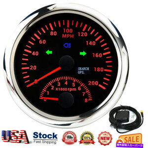 ^R[^[ 85mm gpsXs[h[^[0-8000rpm̃^R[^[Q[W̎ԗ{[gUSA 85mm GPS Speedometer 0-200MPH with 0-8000RPM Tachometer Gauge for Car Boat USA