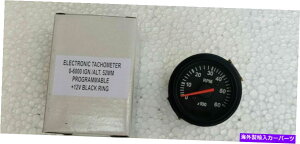 ^R[^[ 2 1/16 "52mmdq^R[^[RbNsbgC^[iVi6000 rpmubNx[ 2 1/16" 52mm Electronic Tachometer Cockpit International 6000 RPM Black Bezel