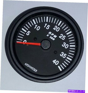 ^R[^[ ^R[^[0-4K RPMI^l[^[MQ[WubNx[ Tachometer 0-4K RPM Alternator Signal Gauge Black Bezel