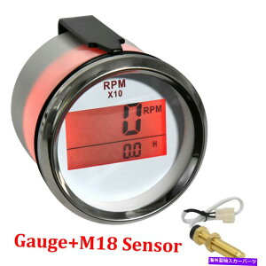 ^R[^[ 52mmfW^^R[^[Q[W0-9990 rpm w/18mmZT[ԊCmph 52mm Digital Tachometer Gauge 0-9990 RPM W/18mm Sensor Waterproof For Car Marine