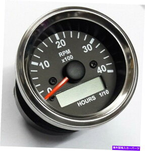 ^R[^[ ^R[^[/ԃ[^[0-4000 RPMI^l[^[MQ[WNx[ +12VV Tachometer/Hourmeter 0-4000 RPM Alternator Signal Gauge Chrome Bezel +12V new