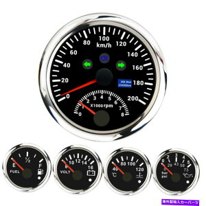 ^R[^[ 5Q[W85mm gpsXs[h[^[0-200km/h w/^`+52mmRx{g 5 Gauge 85mm GPS Speedometer 0-200Km/H w/Tacho+52mm Fuel Temp Volt Oil Pressure